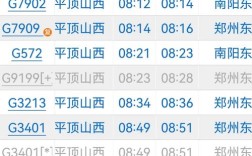 保定到平顶山西火车有哪些车次？