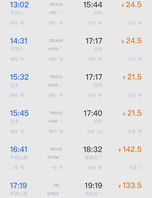 南阳到平顶山西火车时刻表最新是？-图3