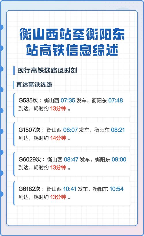 衡阳东到衡山西高铁时刻表最新版是?-图1 衡阳东到衡山西高铁时刻表最新版是?-图1