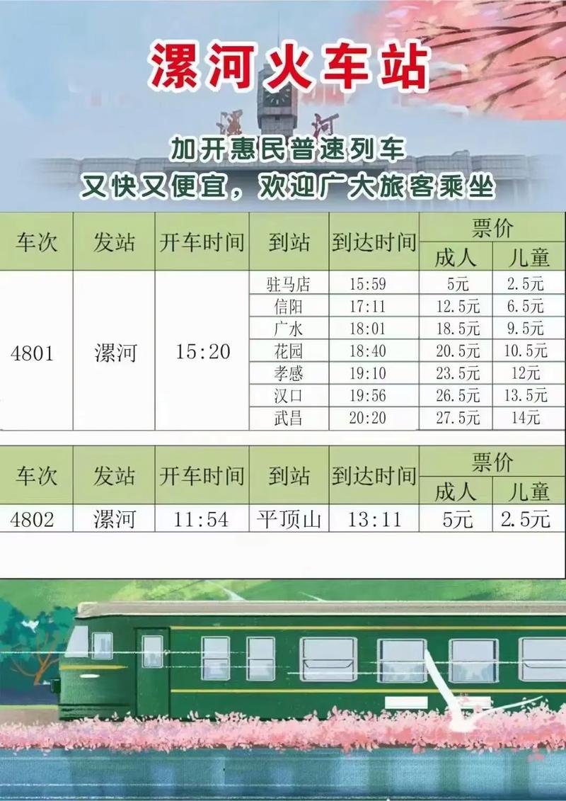平顶山西到漯河火车时刻表是？-图1