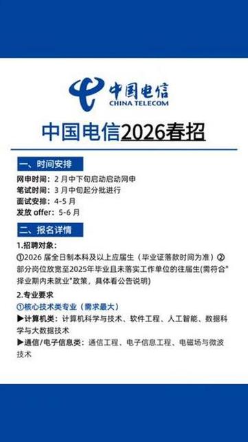 2025山西电信春招何时开始?-图1 2025山西电信春招何时开始?-图1